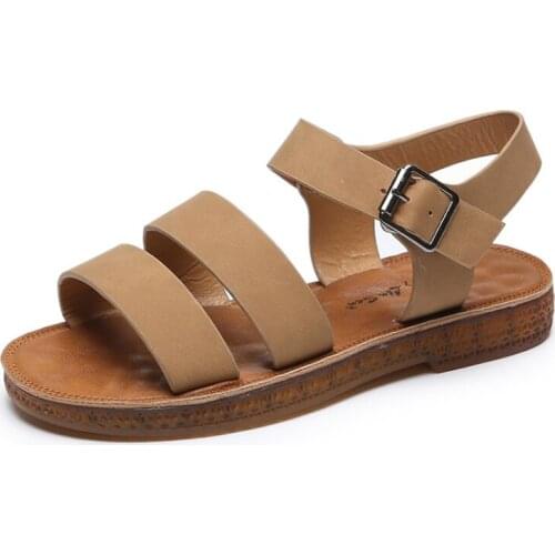 2021 Summer Flat Women Sandals Roma Style Ladies Shoes for Beach Girl Student Sports Sandals Women Soft Bottom Shoes WSH3866