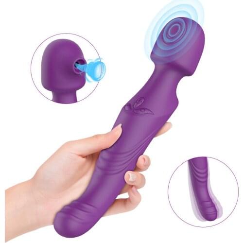 10 Speeds Vibrating Sucker Sex Oral Suction Clitoris Stimulator Adult Sex Toys Vagina Sucking Vibrator Dildo for Women Couples