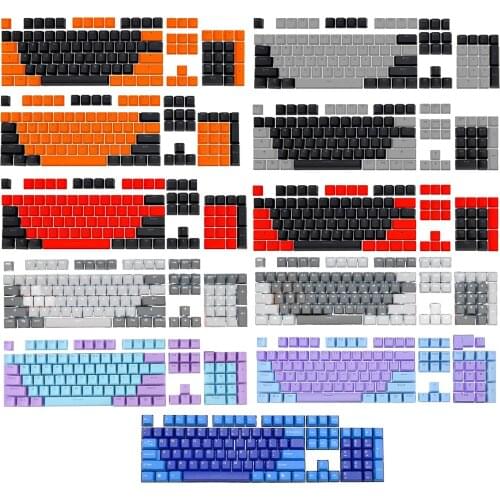 104Pcs/Set PBT Color Matching Key Cap Keycaps for Cherry MX Mechanical Keyboard Keycap Keyboards Accessories Color Matching