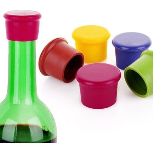200pcs Creative Silicone Fresh Beer Bottle Stopper Cruet Of Wine Cork Stopper Bottle Lid Seal Cork Bar Tool