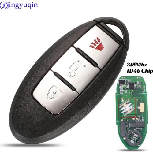 3 buttons smart card key for Nissan 315MHz chip 370Z Cube Juke Pathfinder Rogue Versa 2008 2009 2010 2011 2012 CWTWBU729