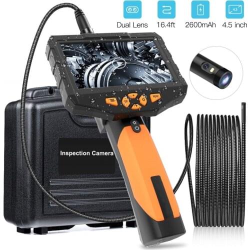 4.5 inch 8mm 1080P Dual Lens Handheld Endoscope Double Camera Inspection Borescope 1M Otoscope