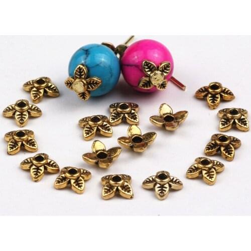 6mm Antique Gold Flower Bead Caps For Jewelry Making Findings DIY Necklace Earring Accessories End Caps 500pcs/lot