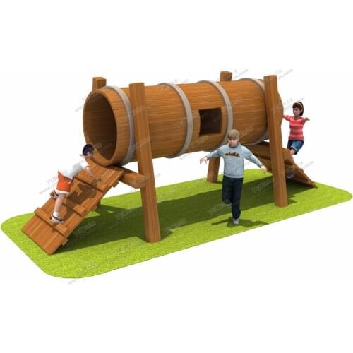 Antirot Kindergarten/school Wooden Playground Equipment CE/TUV/ISO Certified Wooden Tunnel Safety Kids Outdoor Play Facilities