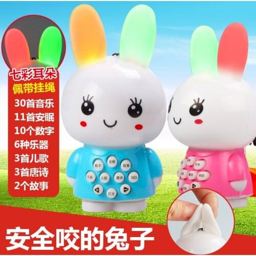Baby Mini Musical Learning machine Educational Toy Baby cute Rabbit Music Story LED Light Toys Learning Machine Educational Toys