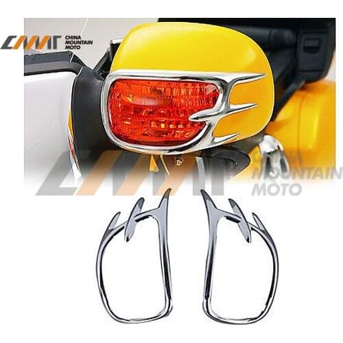 Chrome Turn Signal Lights Decoration Trims case for 01-11 Honda GL1800 GOLDWING New