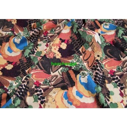 Beautiful impressionist skin-friendly and comfortable natural linen fabric, breathable fashion jacquard imported fabric