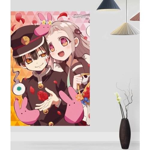 Nice Anime Hanako Kun Cartoon Poster Custom Canvas Poster Art Home Decoration Cloth Fabric Wall Poster Print Silk Fabric Print