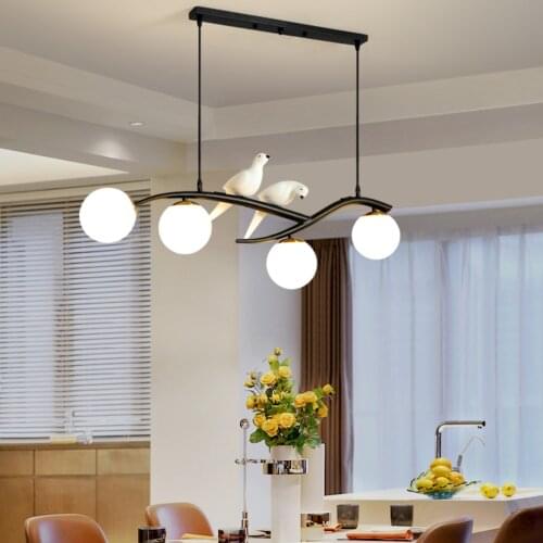 Scandinavian Style tree branch chandelier Creative design Modern bird lamp Restaurant Kitchen Dining Table suspension chandelier
