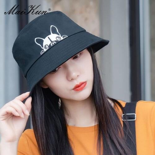 Maikun Hot Sale Fisherman Hat Female Art Sunscreen Hat Outdoor Sunbath Hat Printing Fisherman Hat
