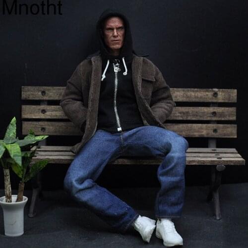 Mnotht 1/6 Male Solider Deadpool model Casual wear With hoodie +Coat+Jeans+ Shoes For 12in Action Figure Toy l3 Mnotht Toys