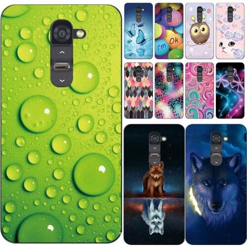 Soft Phone Case for LG Optimus G2 D802 D805 D801 D800 D803 LS980 Cases Panda Funda Colorful Flower Silicone TPU Back Cover Shell