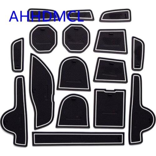 Non-Slip Car Door Gate Slot Mats Cup Armrest Storage Pad For Jeep Renegade