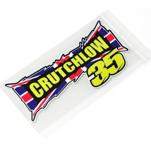 New! motorsport Cal Crutchlow stickers No. 35 decals Reflective motocross auto-bike motorcycle helmets vinyl sticker