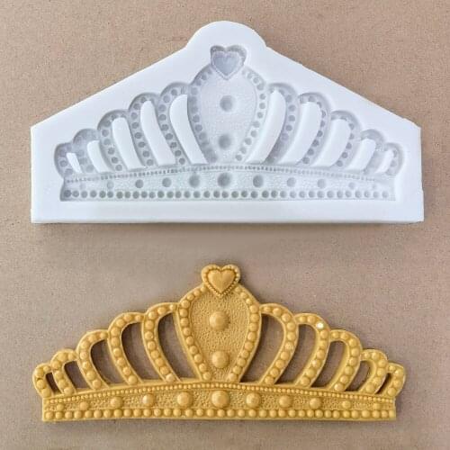New Crown Fondant Cake Molds Silicone Mold Crown Chocolate Candy Clay Silicone Moulds