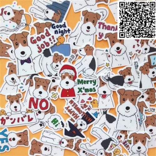 New Trendy Christmas Doggie Stickers Toy for DIY Exercise Book Diary 32 Sheets A Pack Toys For Children Colorful Toy Sticker