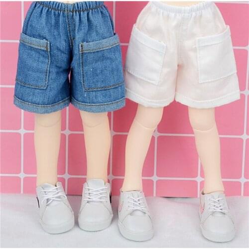 New 30cm bjd baby clothes overalls denim shorts pants for yos, SD, DD, 1/6BJD doll clothes accessories