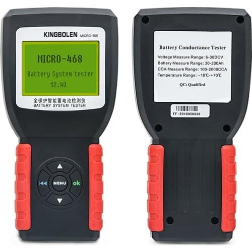New Released Car Battery System Tester MICRO-468 for 12v & 24v system Multi-language micro 468 for SOH SOC CCA IR