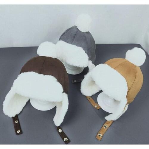 Baby Boys Girls Hat Kids Children Ear Flap Muff Winter Warm Plush Cotton Cap Outdoor Lei Feng Cap Beanie Gifts Hat 2-3 Years