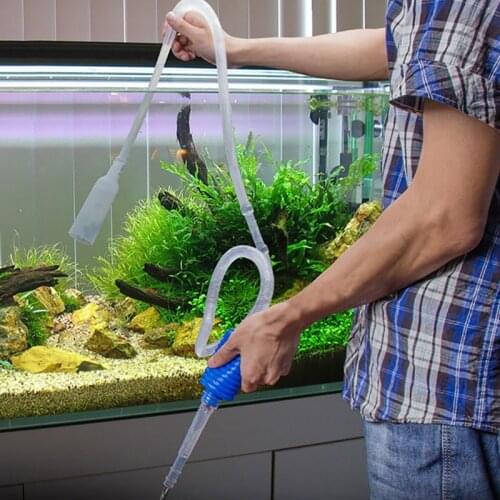 180cmSemi-Automatic Aquarium Cleaning Vacuum Water Changer Gravel Aquarium Simple Fish Tank Vacuum Siphon Pump Accessories