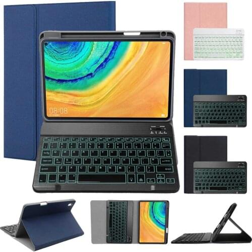Shockproof Flip Keyboard Woven Design Case For Huawei MatePad Pro 10.8 inch 2019 Case Backlight Keyboard Cover