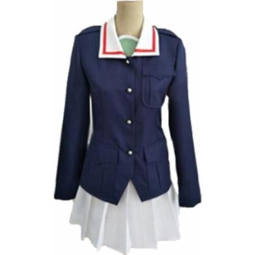 Anime Girls and Panzer yukari akiyama School Uniforms Cosplay Costume Custom-made