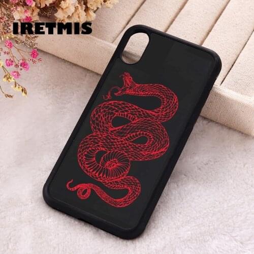 Iretmis 5 5S SE 2020 Phone Cover Case for iPhone 6 6S 7 8 Plus X Xs XR 11 12 Mini Pro Max Silicone Snake Print