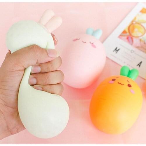 Cute Carrot Decompression Toy Squeeze Squishy Toys Antistress Jokes Funny Toy For Adult Kids Gift Stress Relief Rubber Carrot