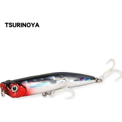 TSURINOYA Popper Fishing Lure 90mm 10g Topwater Hard Popper Baits Isca Artificial Para Pesca Leurre Peche Souple Fishing Tackle
