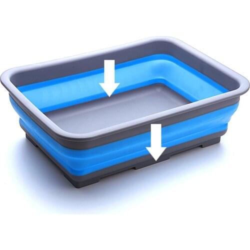 Outdoor Foldable Storage Basin Case Portable Collapsible Washing Up Bowl For Camping Caravan Outdoor Activities Kitchen Home