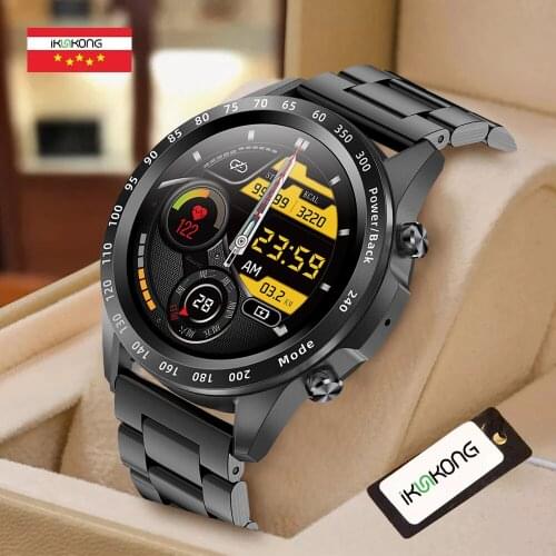 Full circle touch Smart Watch Heart Rate Blood Pressure Body Temperature Sports Fitness Luxury Watches Bluetooth Call Smartwatch