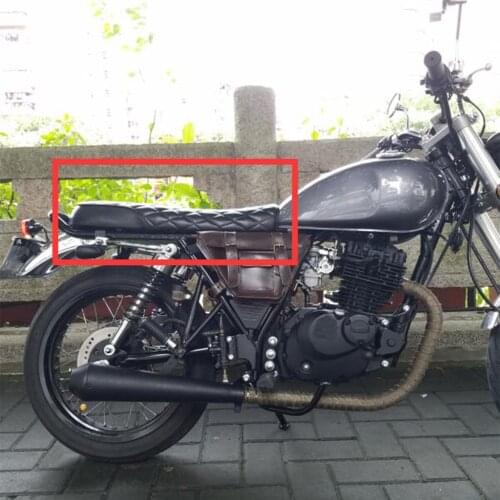 Universal Motorcycle Rhombus Artificial Leather Flat Seat Saddle Waterproof