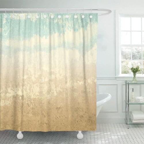 Beige Tone Retro in Earth Colors Abstract Clouds Watercolor Shower Curtain Waterproof Polyester Fabric 72 x 72 Inches with Hooks