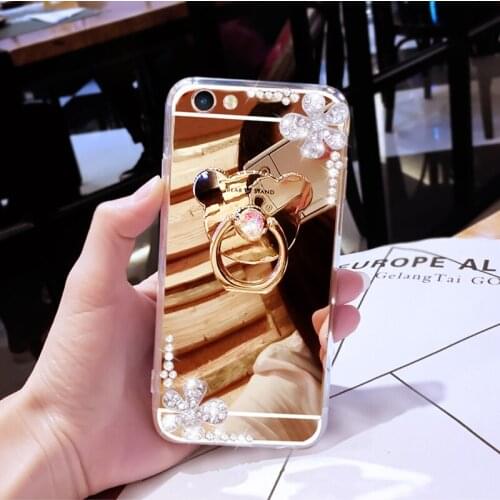 Cases For iPhone 11 Pro Max 6S 6 7 8 Plus XR XS MAX SE 2020 Case small Bear Finger Ring Holder Coque For iPhone XR Shell