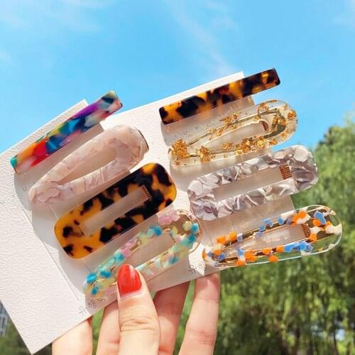 4/5 Pcs/Set Women Girls Elegant Sweet Acrylic Hollow Ornament Hair Clips Lady Lovely Barrettes Hairpins Female Hair Accessories