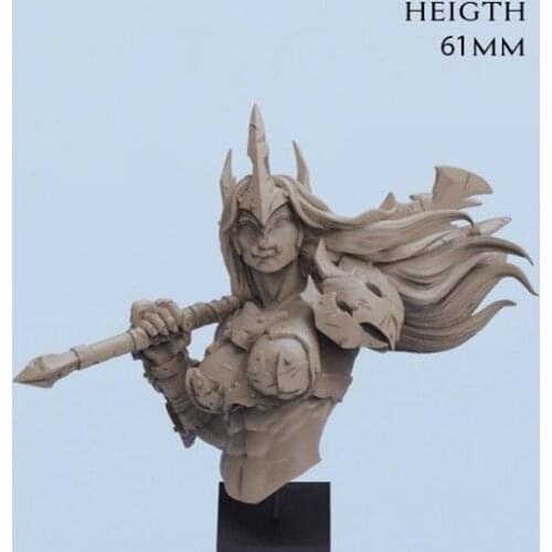 1/12 anicent woman warrior bust (NO BASE ) Resin figure Model kits Miniature gk Unassembly Unpainted