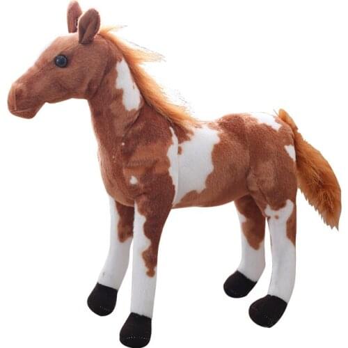 1pc 30-60cm Simulation Horse 5 Styles Simulation Stuffed Animal Plush Dolls High Quality Classic Toys For Children Gift