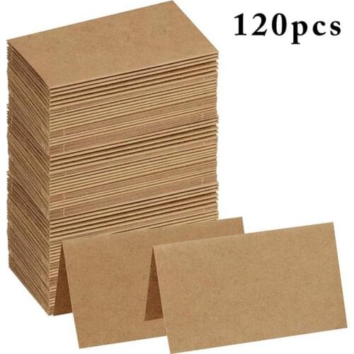 120PCS Place Card Table Name Card For Wedding Party Multipurpose Kraft Paper Greeting Invitations Cards Festival Party Supplies