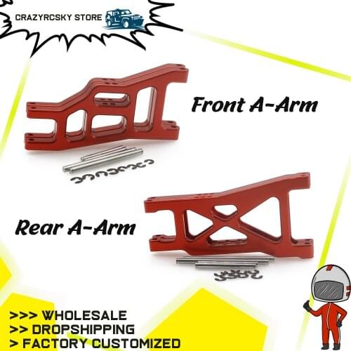 2PCS Alloy Front&Rear Lower Suspension Arm For RC Hobby Model Car 1/10 Traxxas Slash 2wd Short Course Upgrade Parts