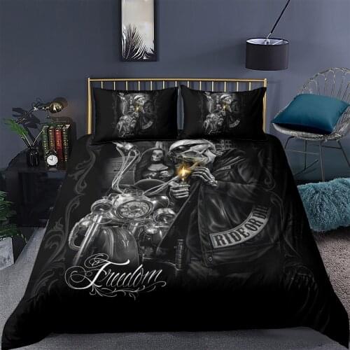 3D Skull Design Duvet Cover Set Bedding Sets Comforter Cases Pillow Covers Double Single Twin King Queen Size Custom Bed Linens