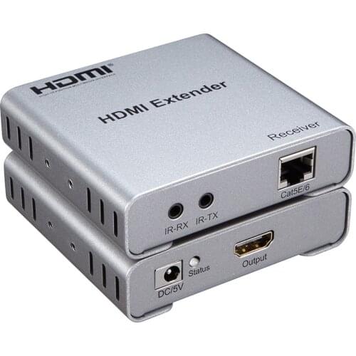 4K 100M HDMI Extender w/ TV Local Loop-out IR By CAT5E/6 Cat6 RJ45 Ethernet Lan Cable Transmitter Receiver Laptop PC DVD To TV