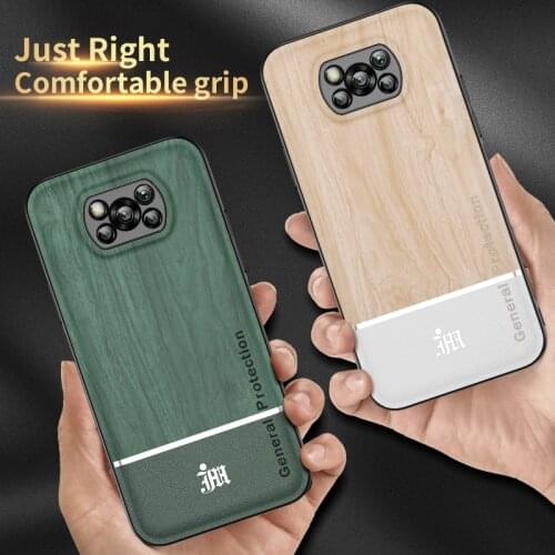 For XIAOMI POCO X3 NFC CC9 PRO 10T Tite 10Ultra Phone Case Shockproof TPU Bumper Ring Holder Stand Armor Wood texture back Cover