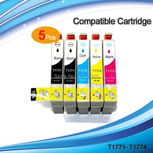 INK WAY T1761-T1764 Full set compatible inkjet cartridge for t1761 t1762 t1763 t1764 XP-102 XP-202 ,1BK+1SET, Free shipping