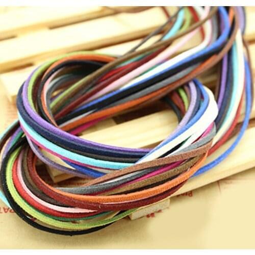 Jewelry making bracelet 3mm Faux Suede String Jewelry Making Bracelet DIY Velvet Leather Thread Cord Jewelry findings