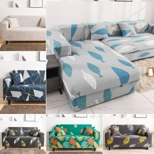 Elastic Printed Sofa Covers Stretch Universal Sectional Throw Couch Corner Cover Cases for Furniture Armchairs Home Decor