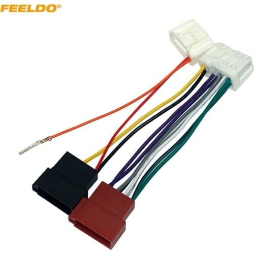 FEELDO Car CD Radio ISO Wiring Harness Adapter for Renault Logan Sandero Duster Captur Head Units Cable #HQ6125