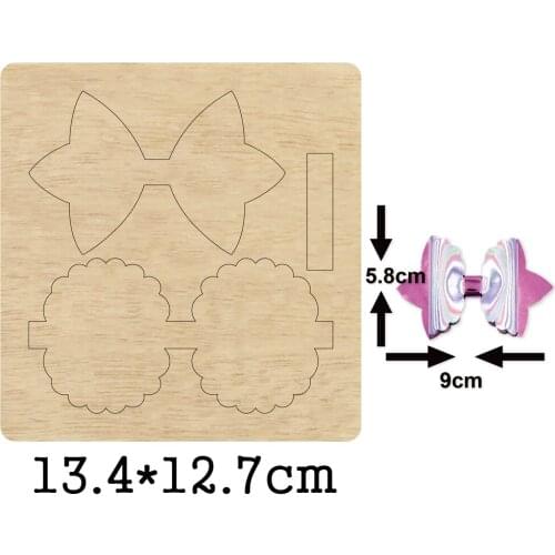 Bow-Knot Headdress Cutting Dies Headband Wooden Dies Clipboard Process Suitable for Common Die Cutting Machines on the Market