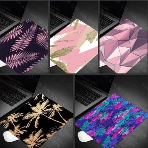 Yzuoan Small Size 18X22CM Leaf Pattern Mat Player Play Pad Non-slip Mouse Pad Game Padmouse Game Player To Laptop Keyboard