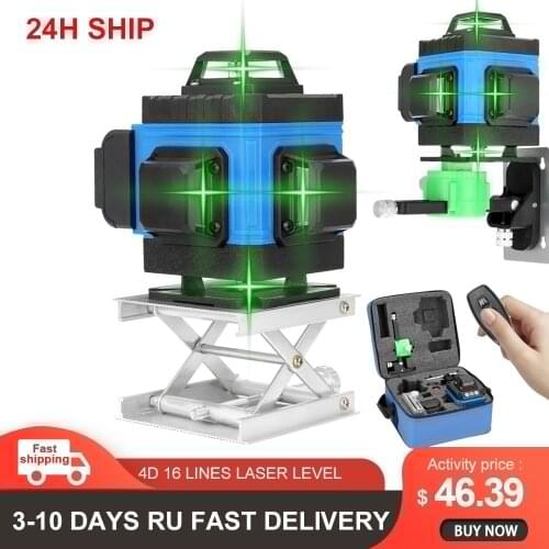 Level Machine 4D 16 Lines laser Level 360 Tool Vertical Horizontal Crossline APP Remote Control with Self-leveling Function