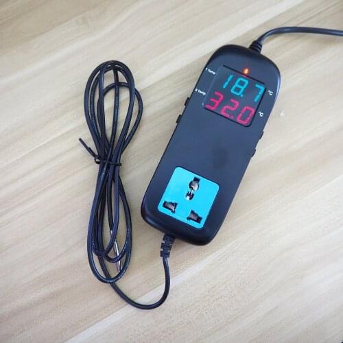 MH2 Thermostat Electronic Thermal Regulator Socket with Temperature sensor for incubator Aquarium Temperature Dropshipping